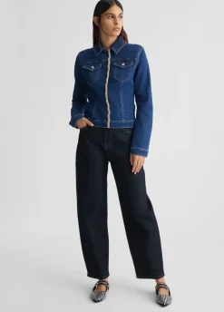 Giacca in denim con strass