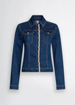 Giacca in denim con strass
