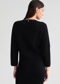 Giacca in maglia con borchie