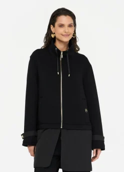 Giacca in scuba e nylon