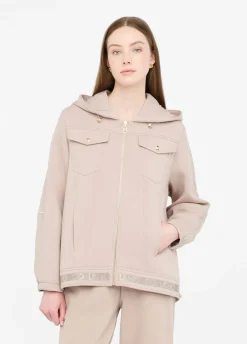 Giacca in scuba e nylon