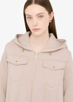 Giacca in scuba e nylon