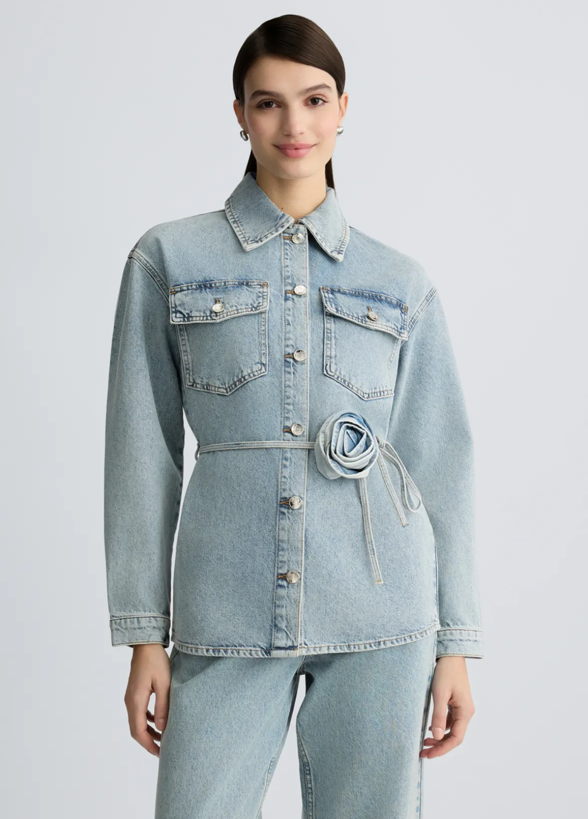 Giacca overshirt in denim