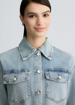 Giacca overshirt in denim