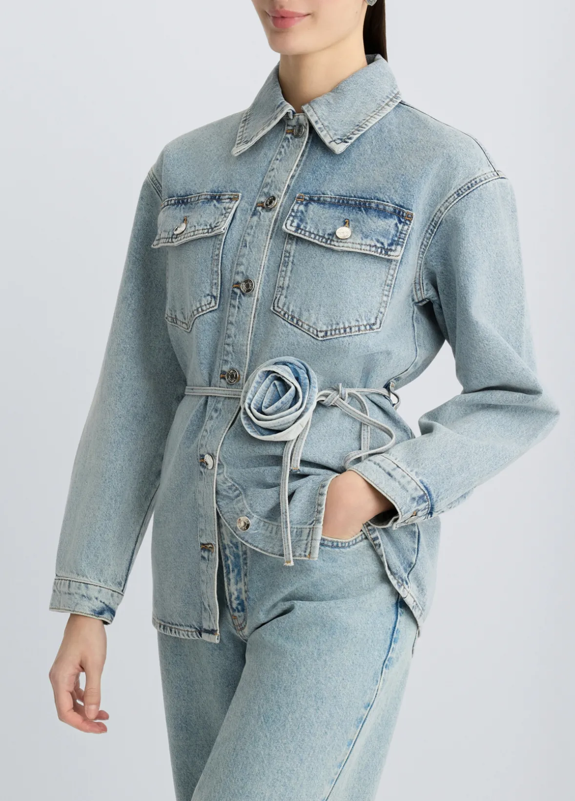 Giacca overshirt in denim