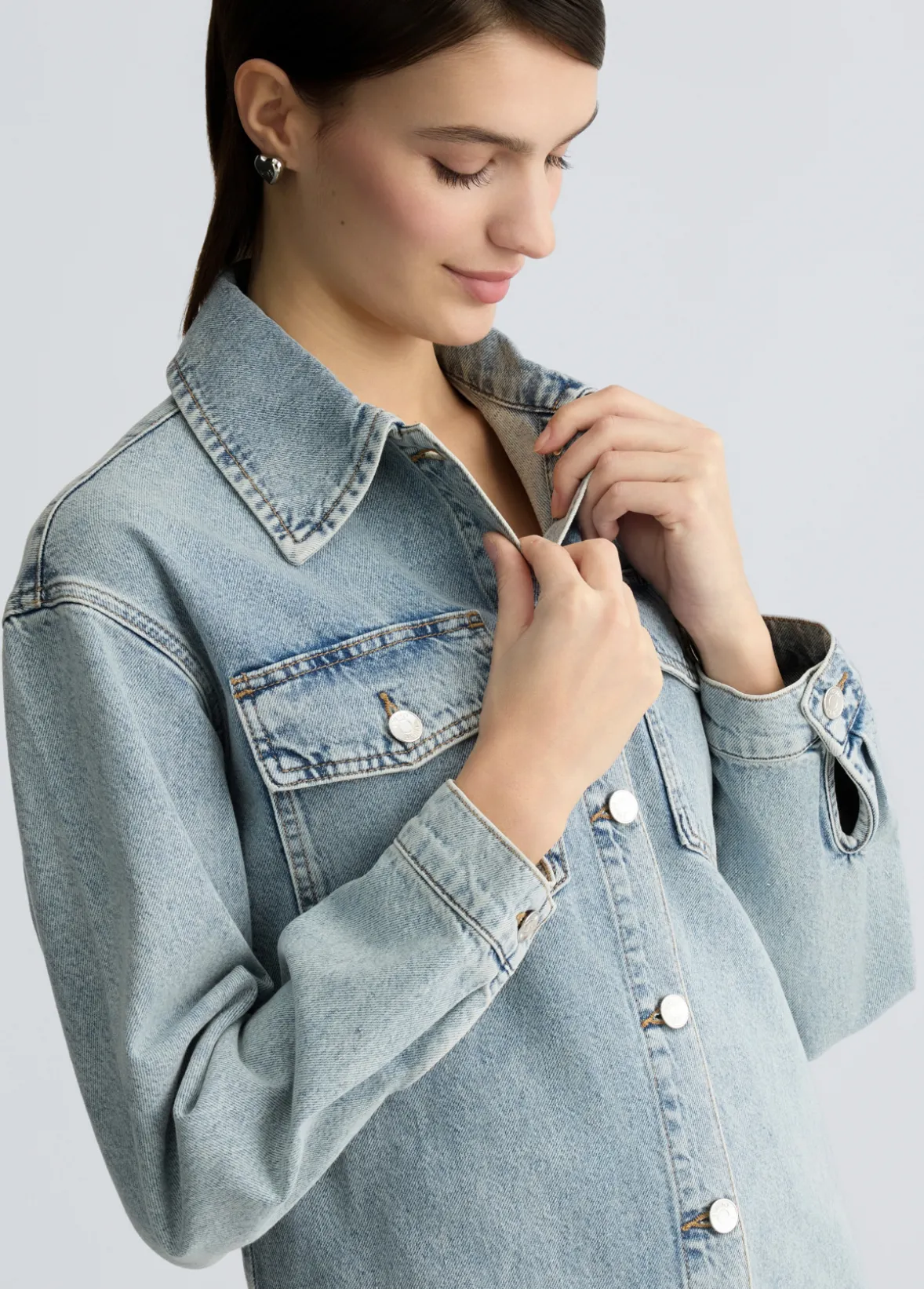 Giacca overshirt in denim