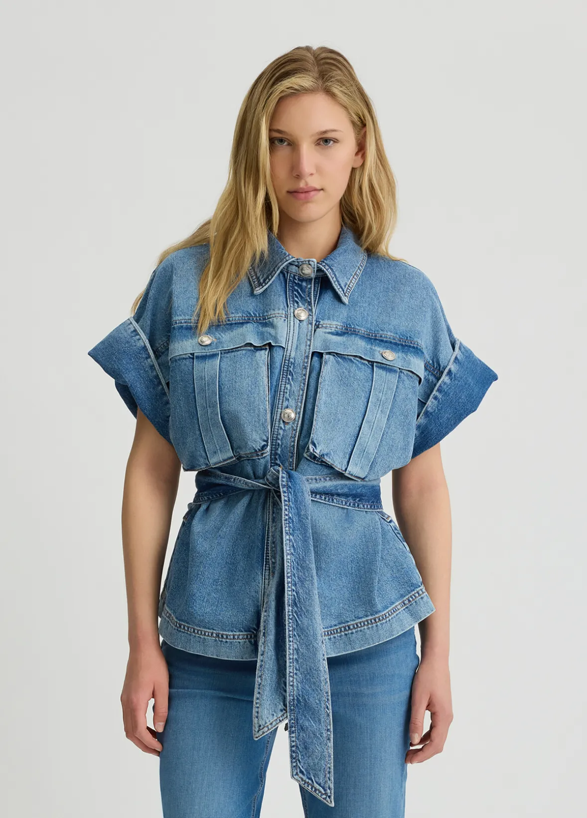 Giacca overshirt in denim