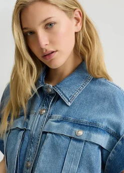 Giacca overshirt in denim