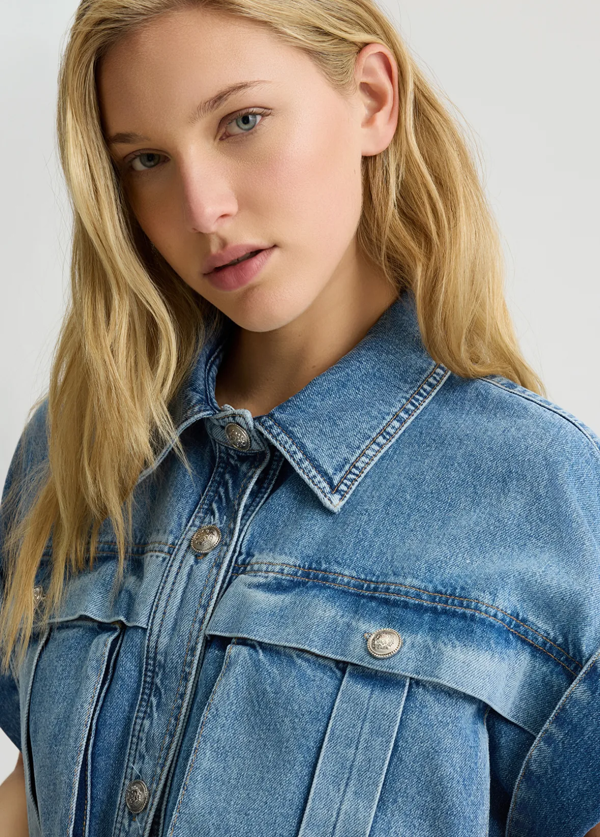 Giacca overshirt in denim