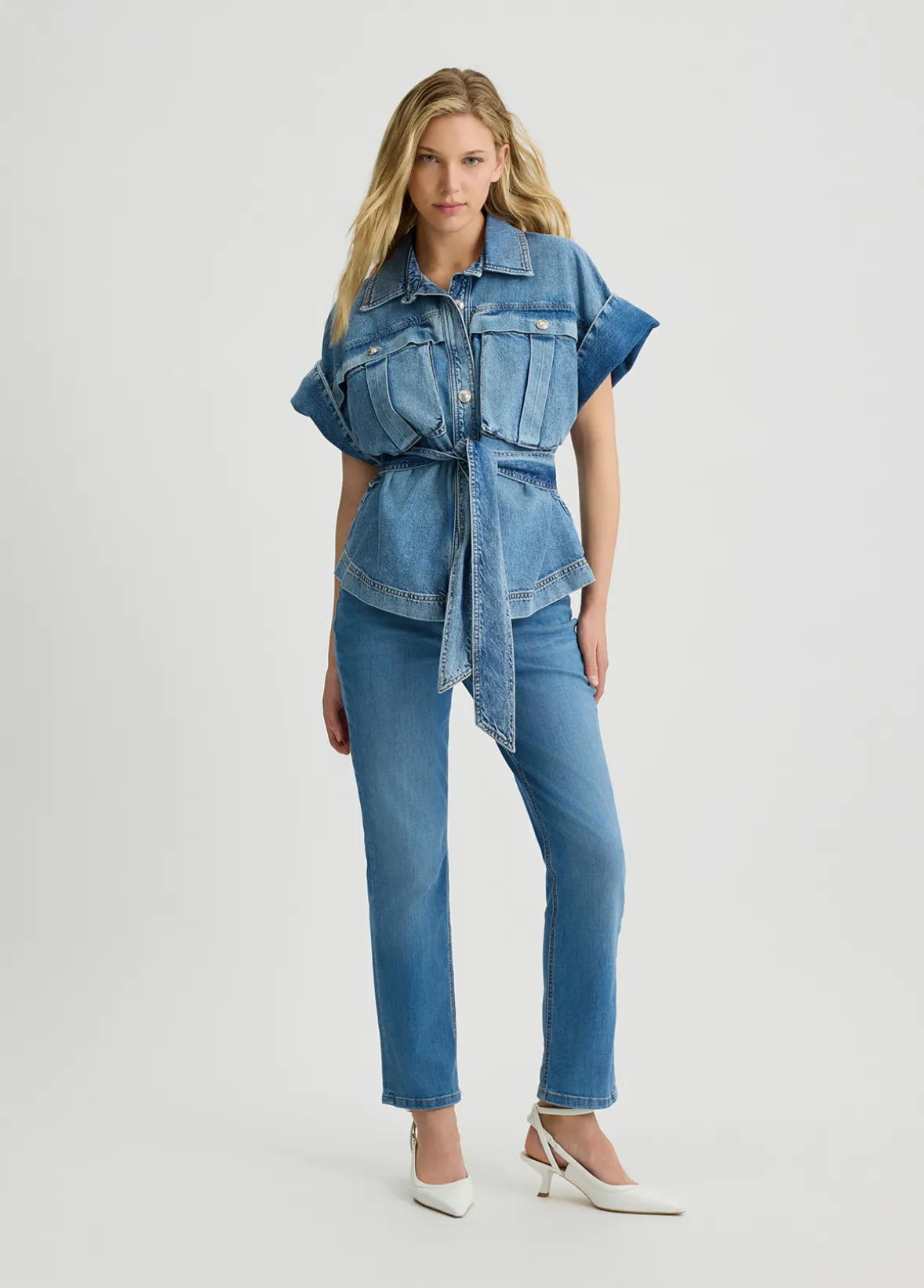 Giacca overshirt in denim