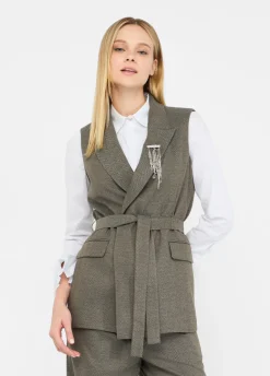 Gilet chevron con cintura