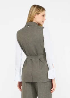 Gilet chevron con cintura