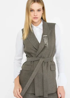 Gilet chevron con cintura