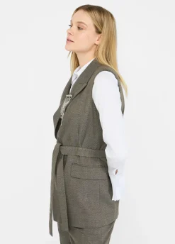 Gilet chevron con cintura