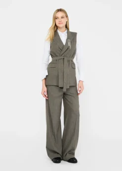 Gilet chevron con cintura