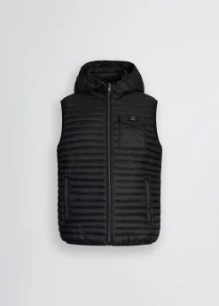 Gilet con cappuccio removibile