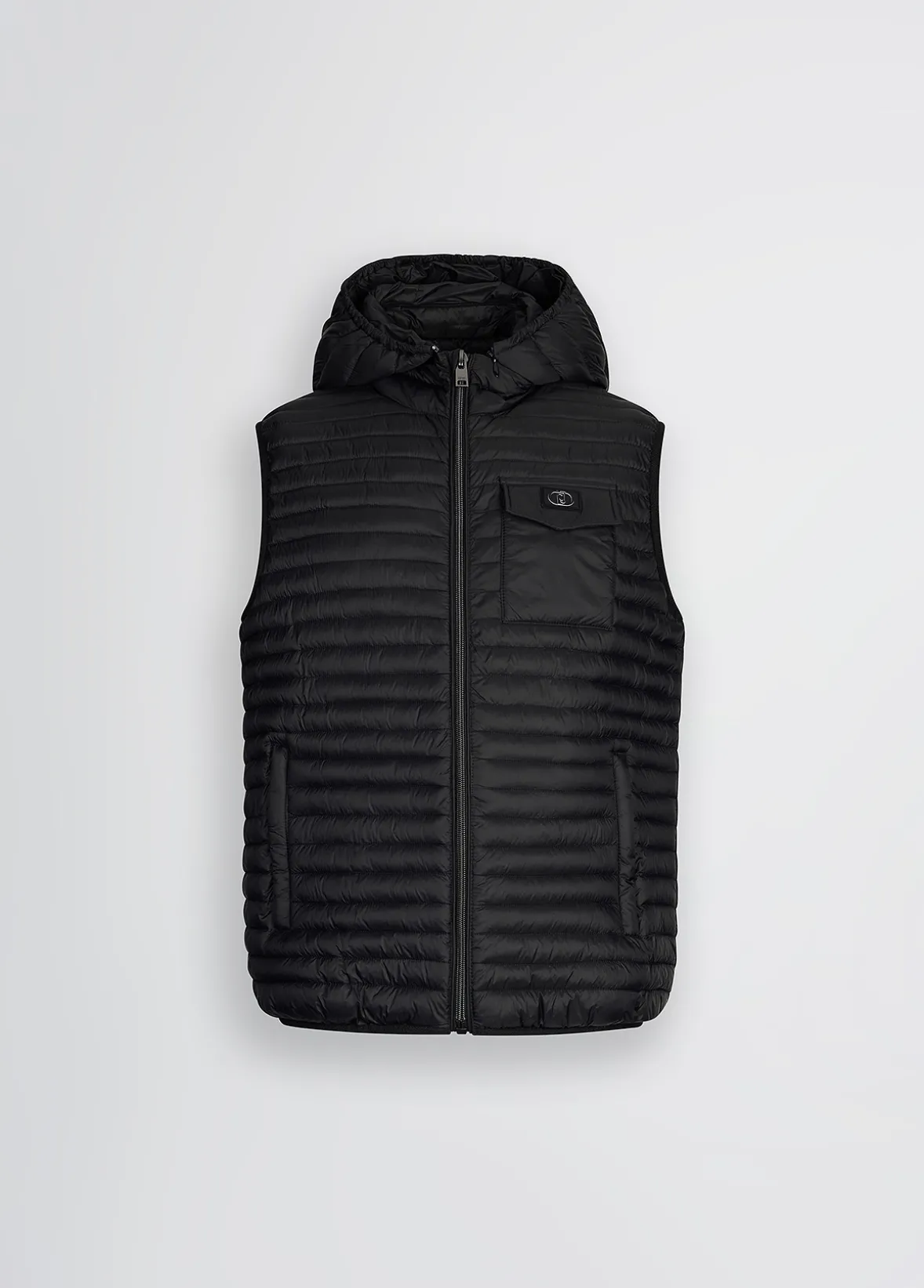Gilet con cappuccio removibile