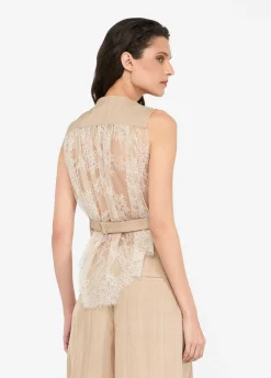 Gilet con dettaglio in pizzo
