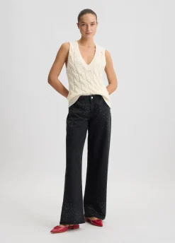 Gilet con perle