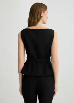 Gilet doppiopetto con cintura