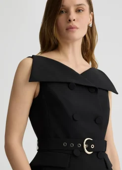 Gilet doppiopetto con cintura