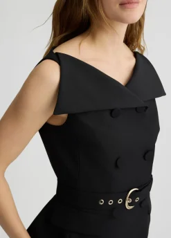 Gilet doppiopetto con cintura
