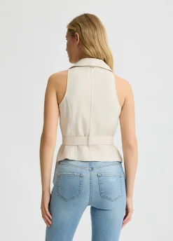 Gilet doppiopetto con cintura