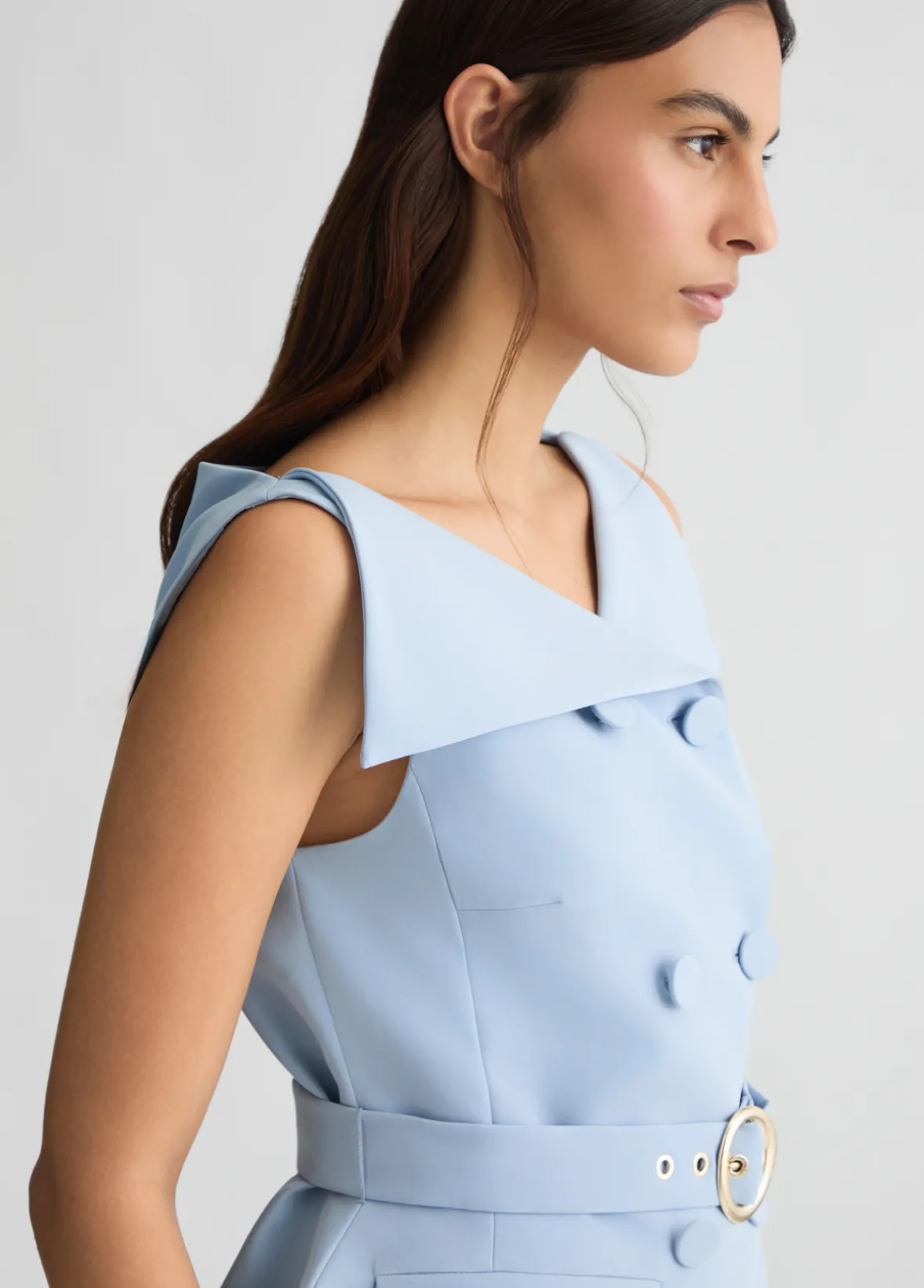 Gilet doppiopetto con cintura