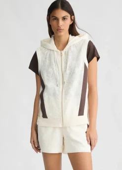 Gilet in cotone con ricami