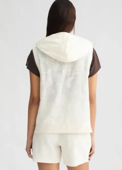 Gilet in cotone con ricami
