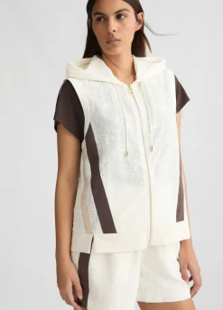 Gilet in cotone con ricami