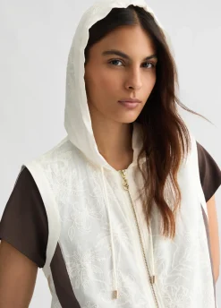 Gilet in cotone con ricami