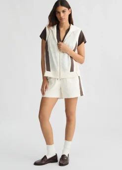 Gilet in cotone con ricami