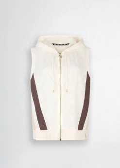 Gilet in cotone con ricami