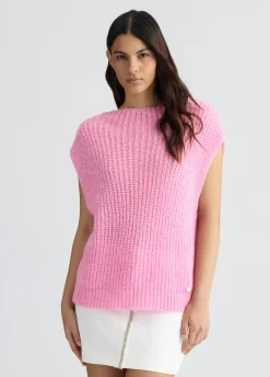 Gilet in mohair con paillettes