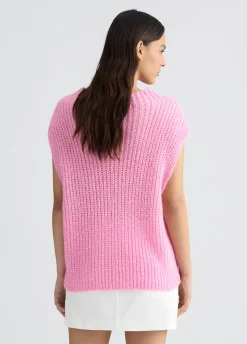 Gilet in mohair con paillettes