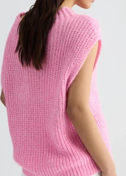 Gilet in mohair con paillettes