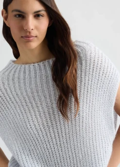 Gilet in mohair con paillettes
