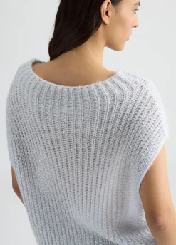 Gilet in mohair con paillettes