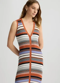 Gilet lungo a righe