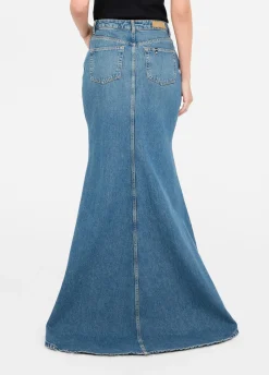 Gonna a sirena in denim