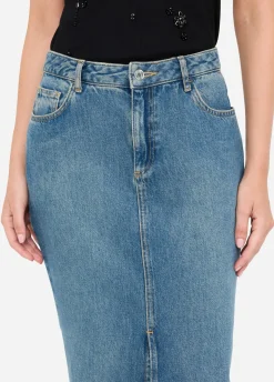 Gonna a sirena in denim
