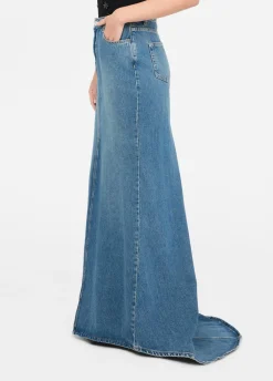 Gonna a sirena in denim