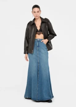 Gonna a sirena in denim