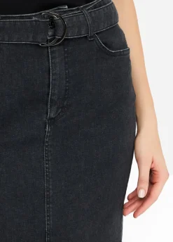 Gonna in denim con cintura