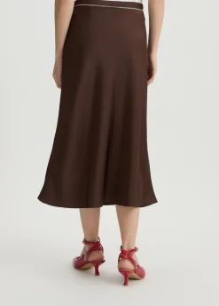 Gonna in raso con cintura