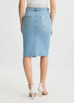 Gonna longuette in denim