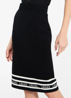 Gonna longuette in maglia
