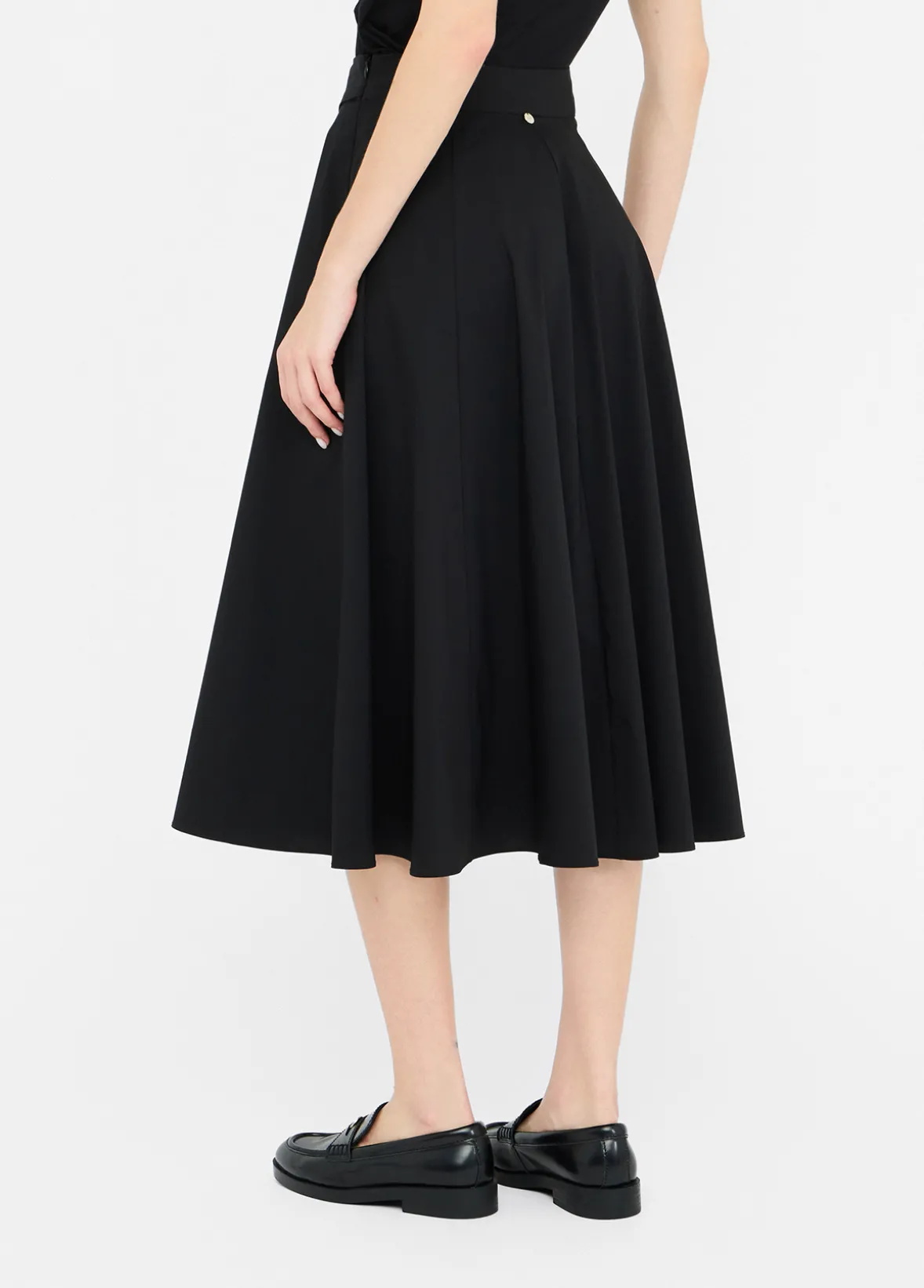 Gonna midi in popeline