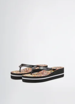 Infradito con stampa animalier